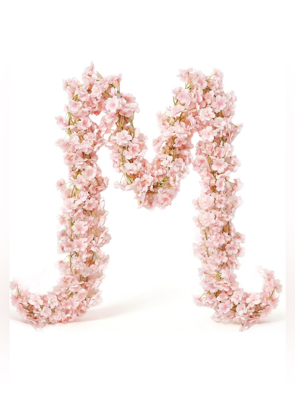NIB Cherry Blossom Garland 10 Pcs & 59 ft, Faux Silk Hanging Sakura Vines,Pink